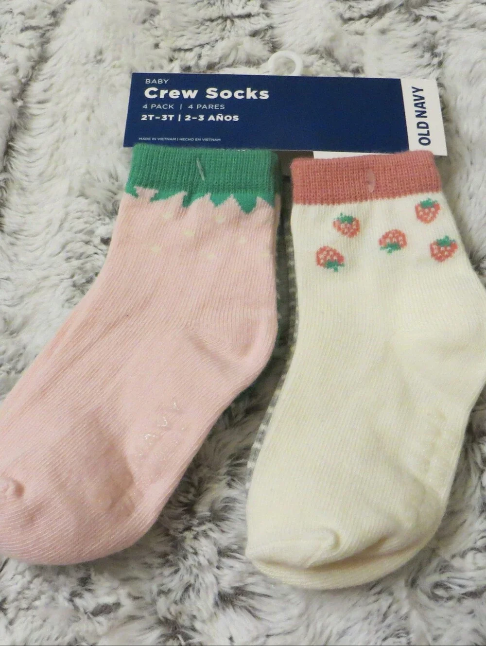 Old Navy Toddler Girls Crew Socks Size 2T-3T 8 Pairs New